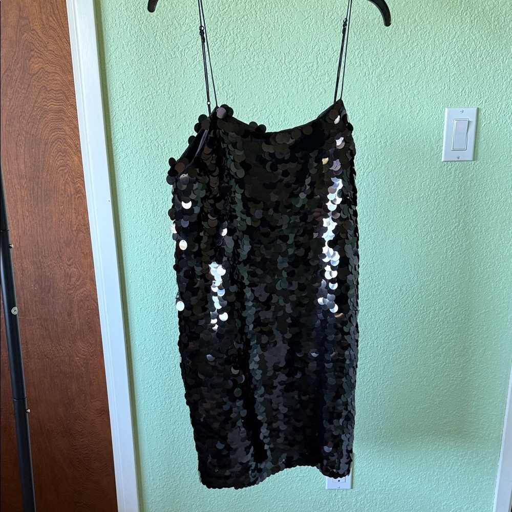 Banana Republic Shimmering Black Sequin Mini Dress